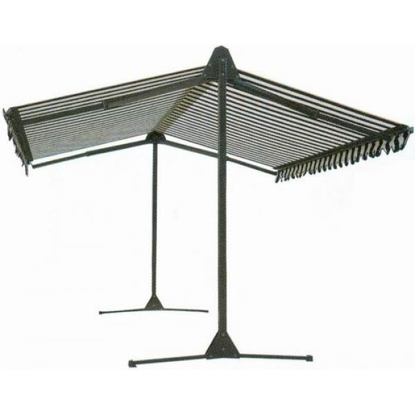 Free-standing awning with two-pitched roof Free-standing awning with two-pitched roof